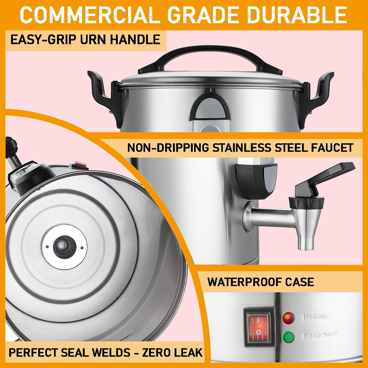100 Cup Stainless Steel Commercial Coffee Urn Y159