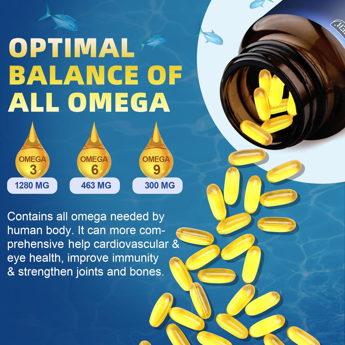 Triple Omega 3-6-9 Fish Oil 2000mg 120 Softgels S402