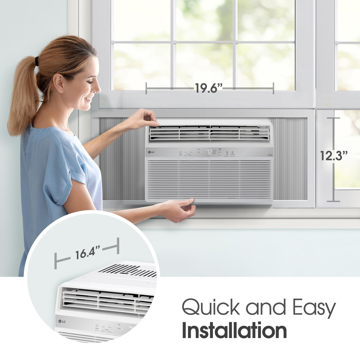 8000 BTU White Window Air Conditioner D662
