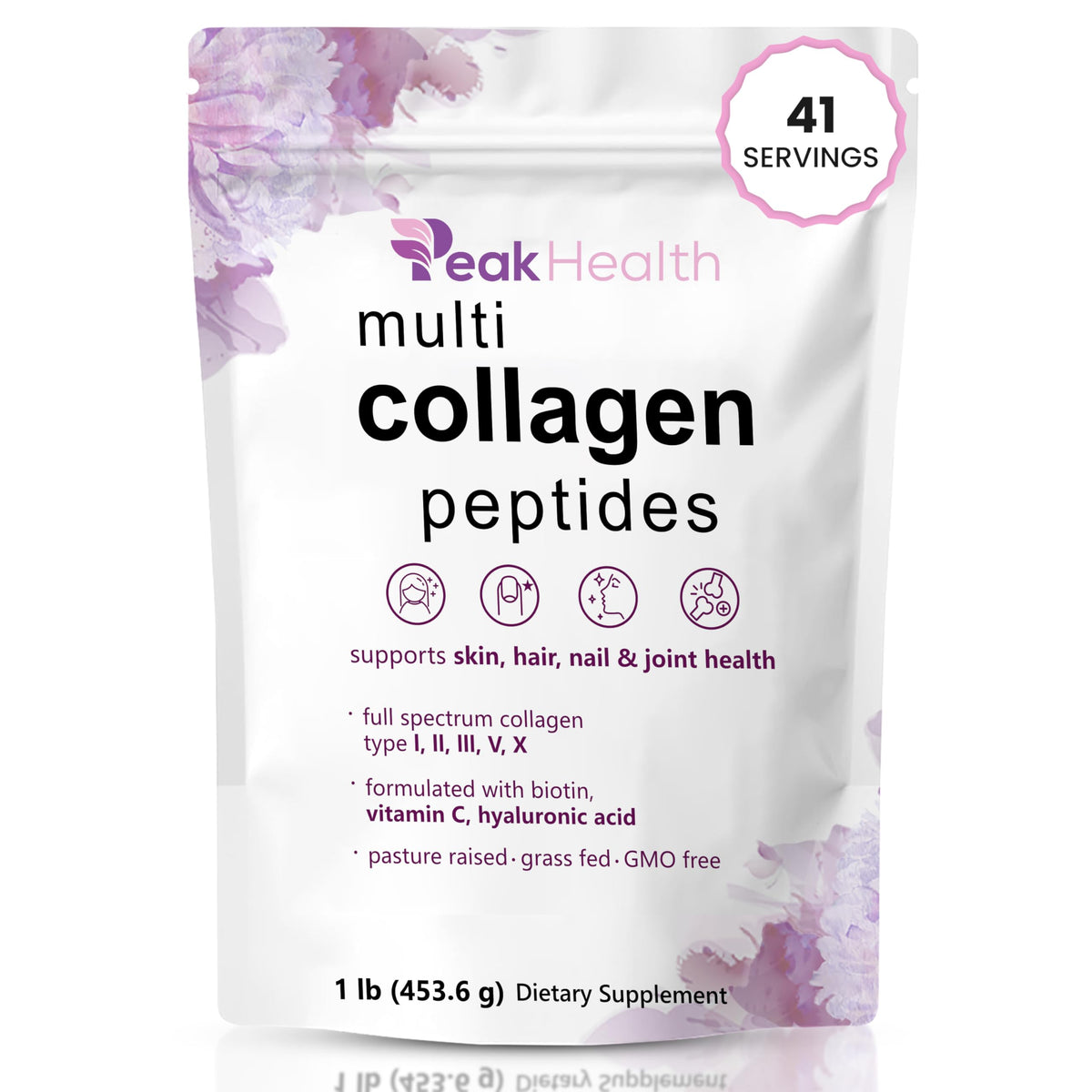 Multi Collagen Peptides Powder 1lb Types I II III V X Y33268
