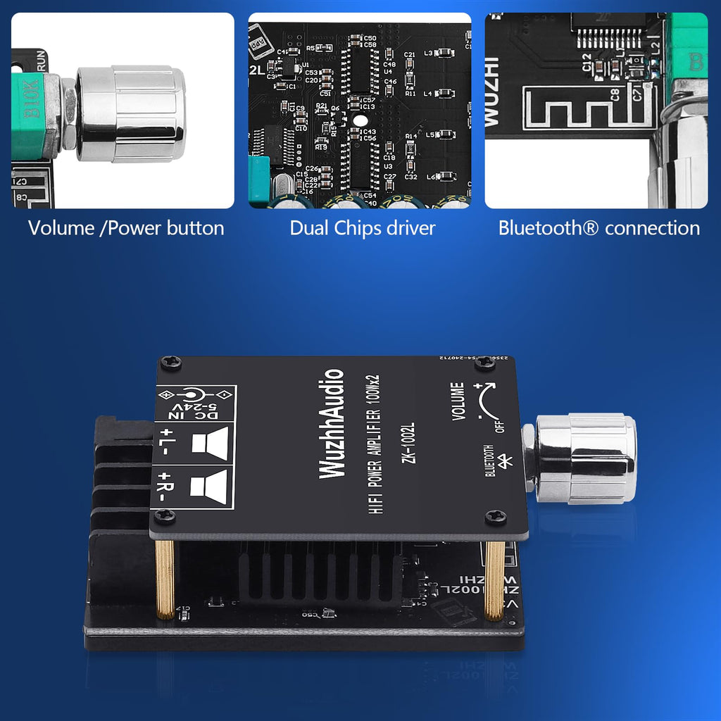 200W Audio Power Amplifier Board with Bluetooth and AUX Inputs W2019