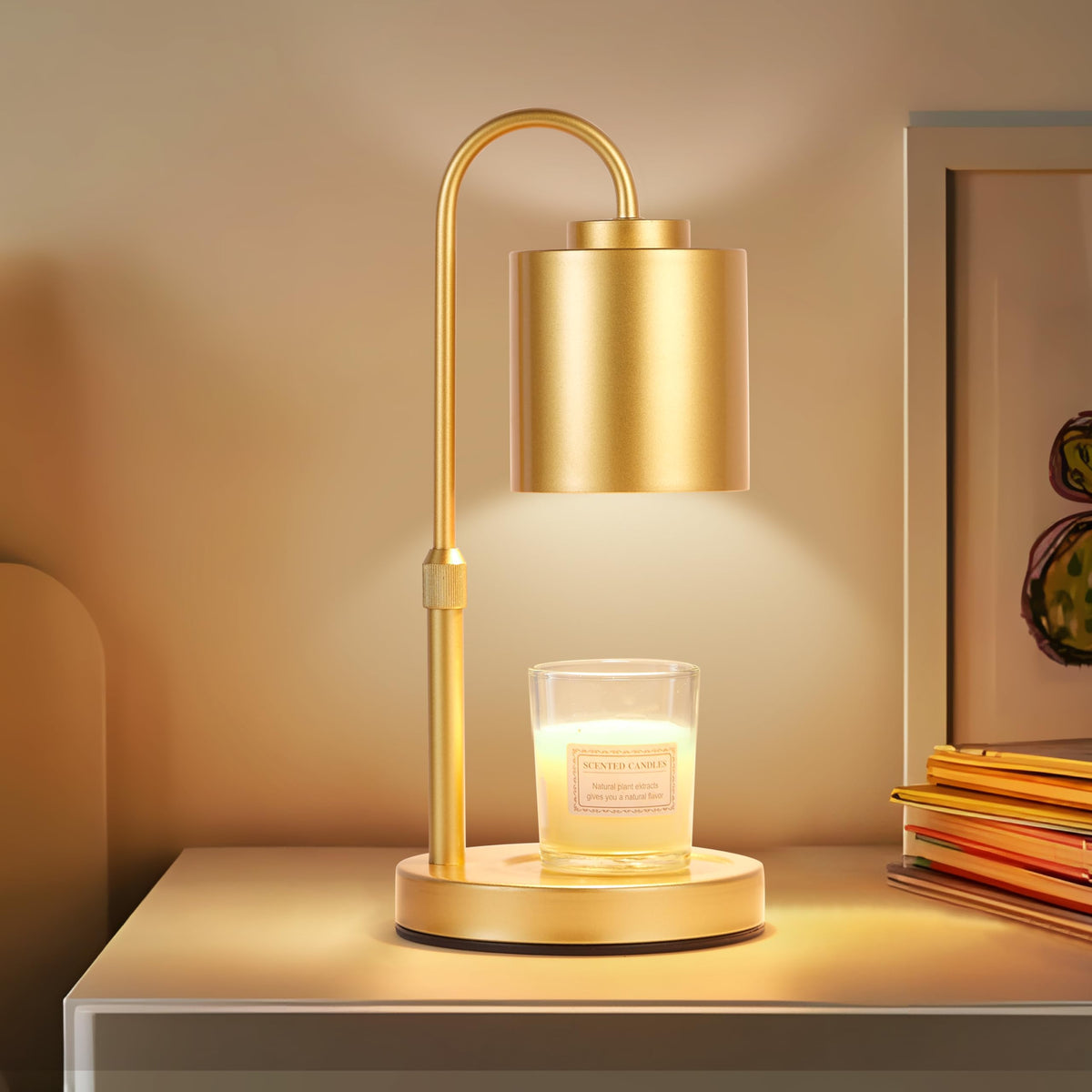 Height Adjustable Electric Candle Warmer Lamp with Timer & Dimmer X78493