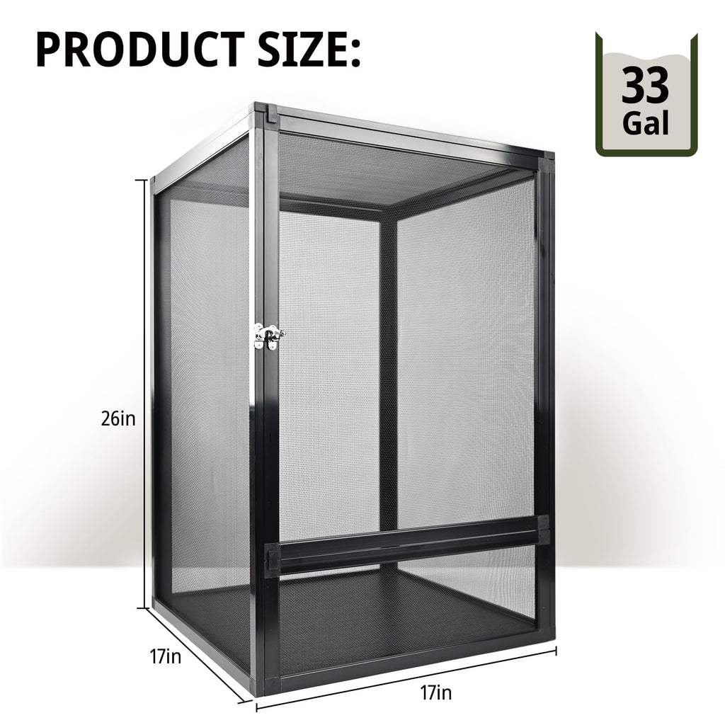 33 Gallon 26"x17"x17" Mesh Screen Reptile Enclosure T432816