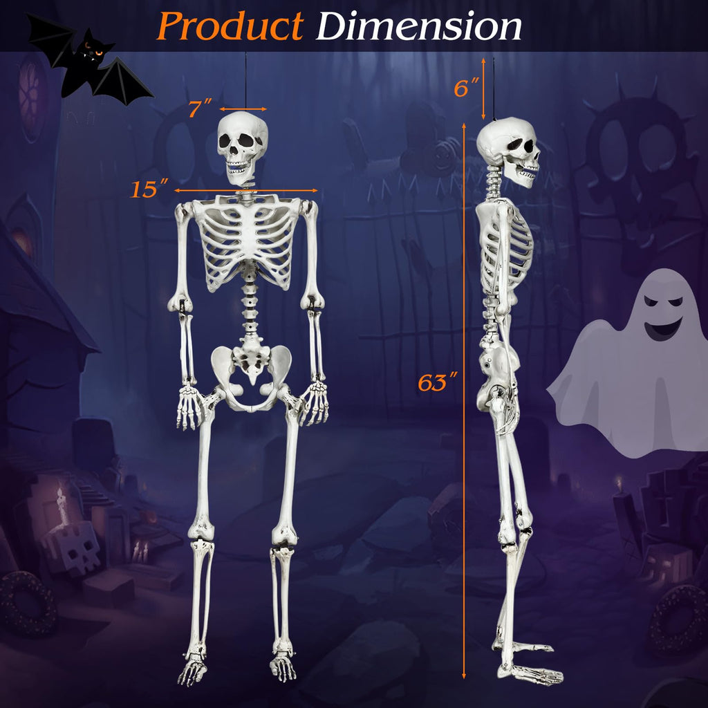 5.4 FT Posable Skeleton Decoration Y341070