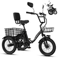 Folding Electric Tricycle 500W 3 Wheel E-Trike with Fat Tires U41727