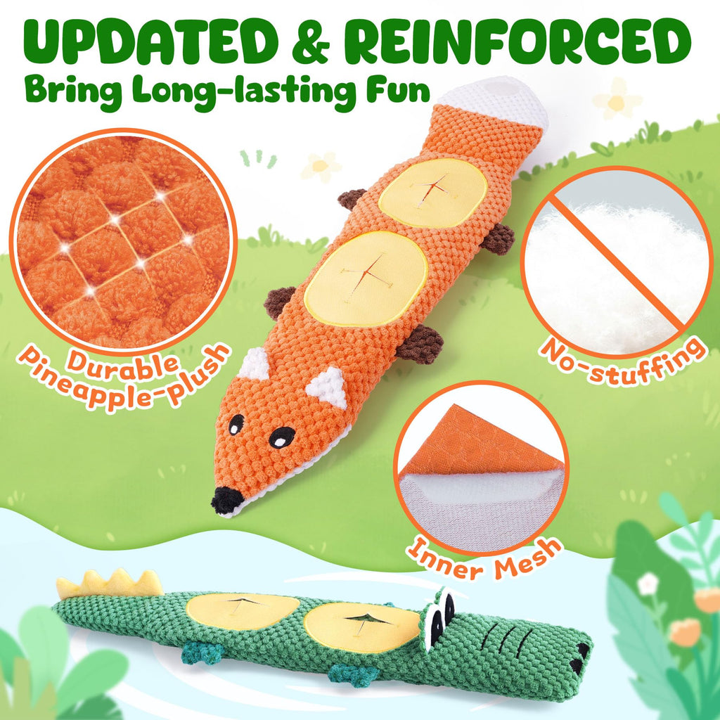 2 Pack No Stuffing Squeaky Dog Toys W1316