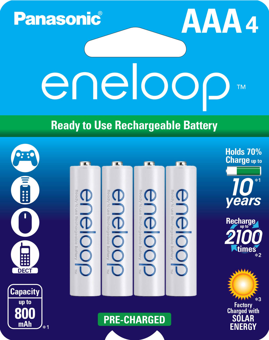 8AA 4AAA Ni-MH Rechargeable Batteries with Quick Charger C461204