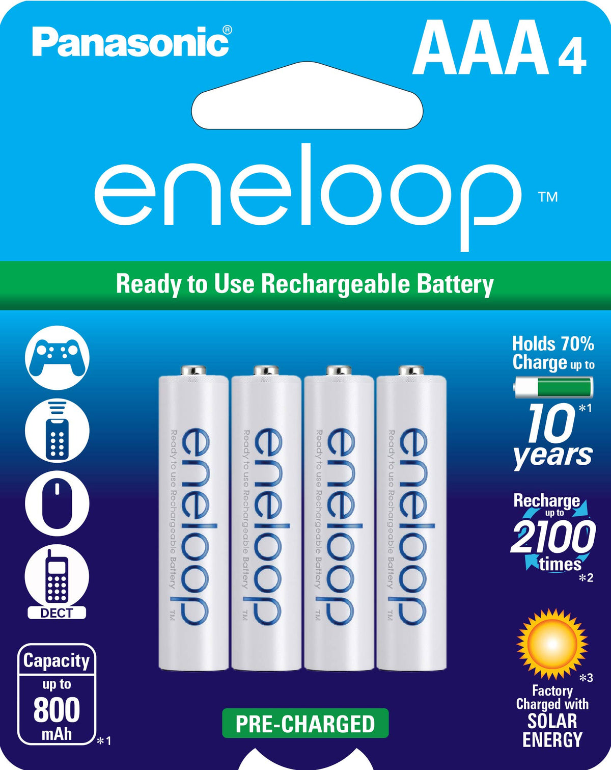 8AA 4AAA Ni-MH Rechargeable Batteries with Quick Charger C461204