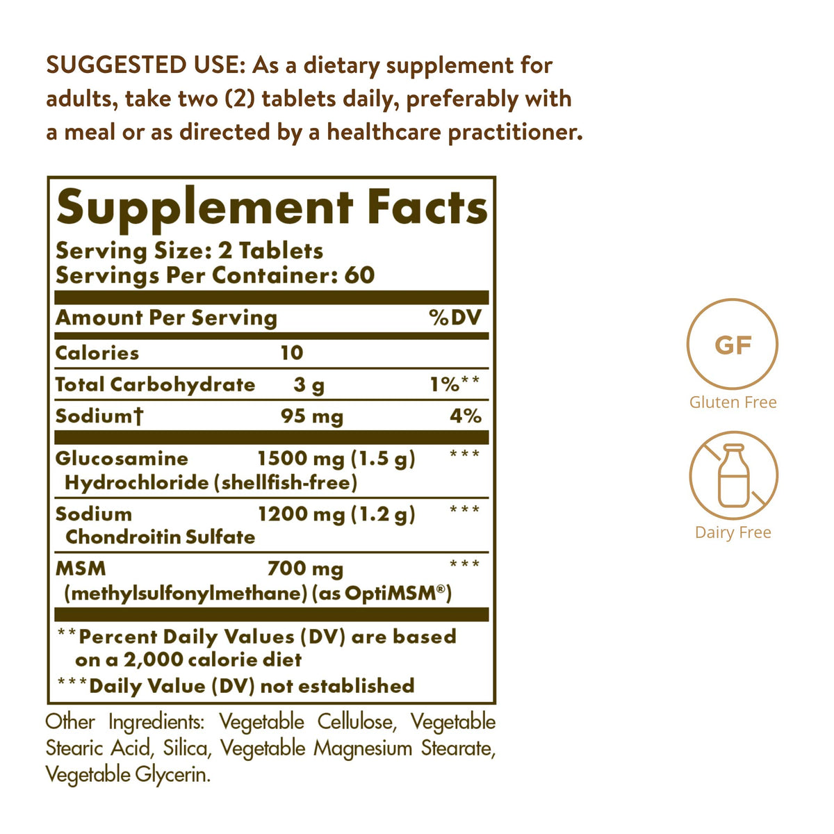 120 Tablets Glucosamine Chondroitin MSM N81444