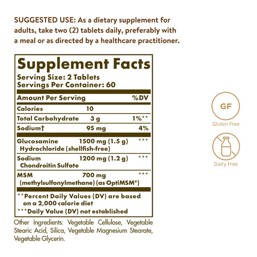 120 Tablets Glucosamine Chondroitin MSM N81444