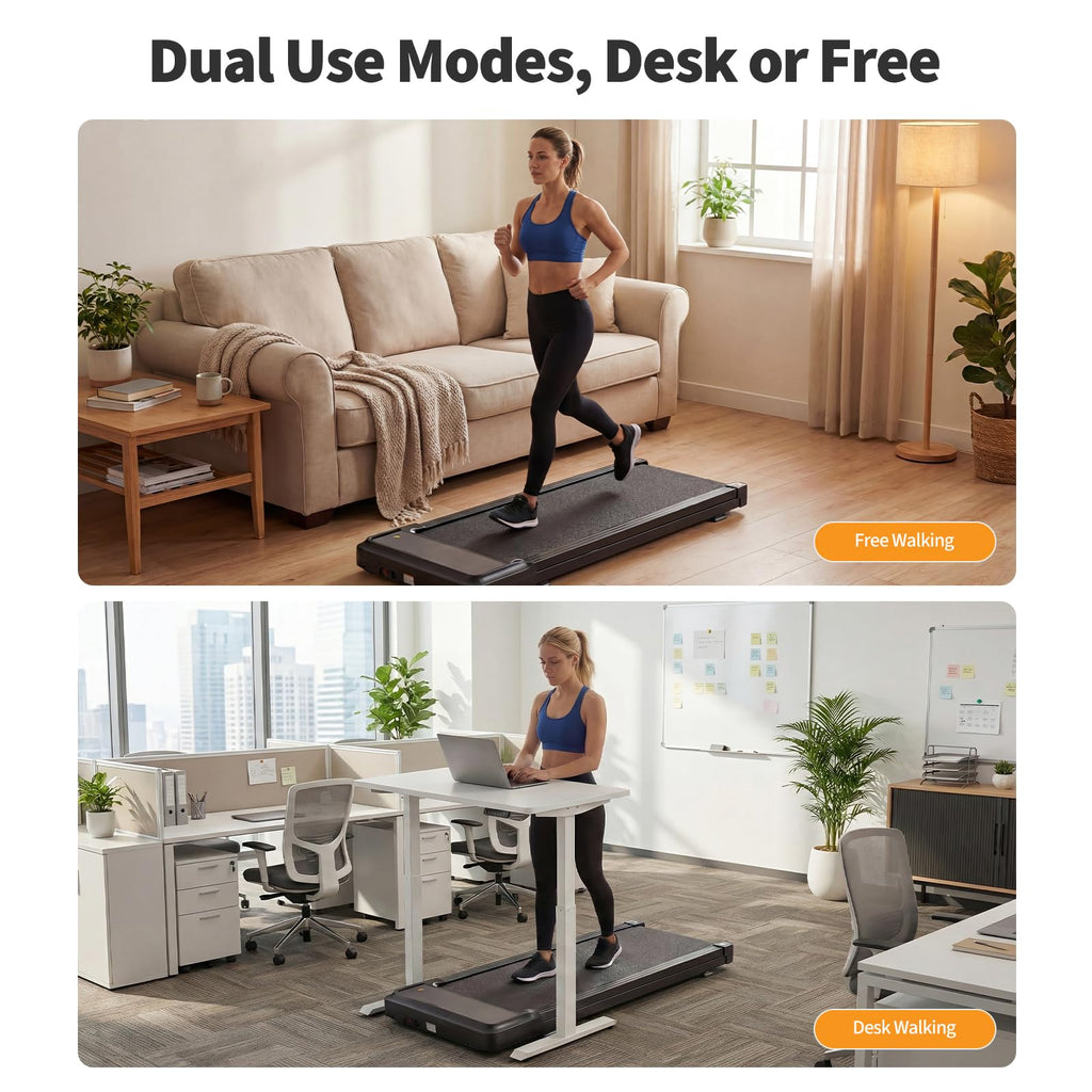 Black Portable 3-in-1 Walking Pad Treadmill B81033