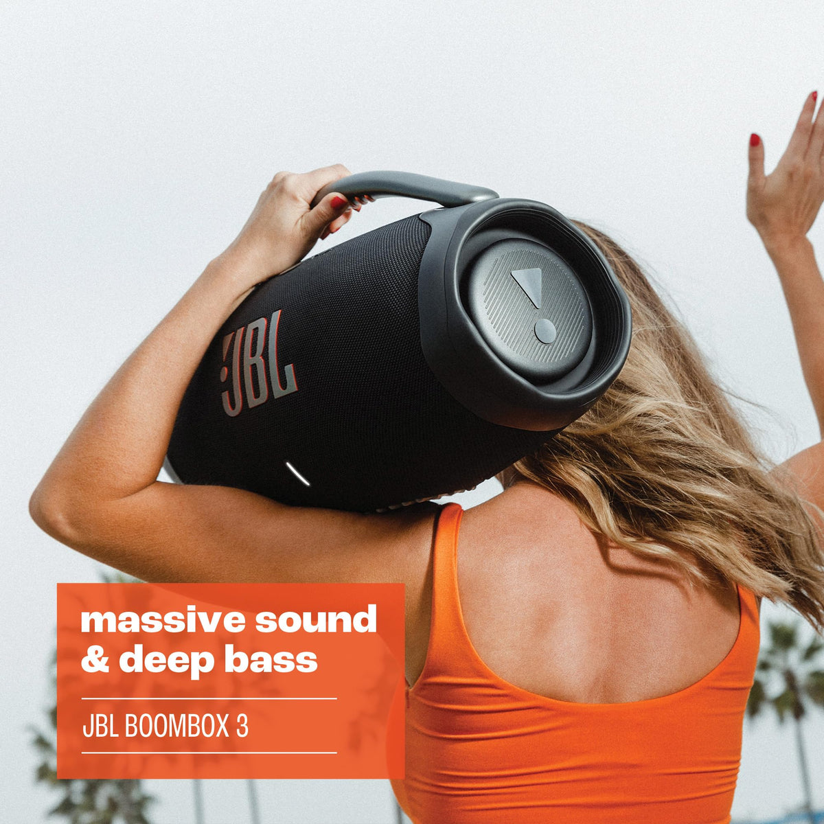 Black Portable Bluetooth Speaker with IPX7 Waterproof J275