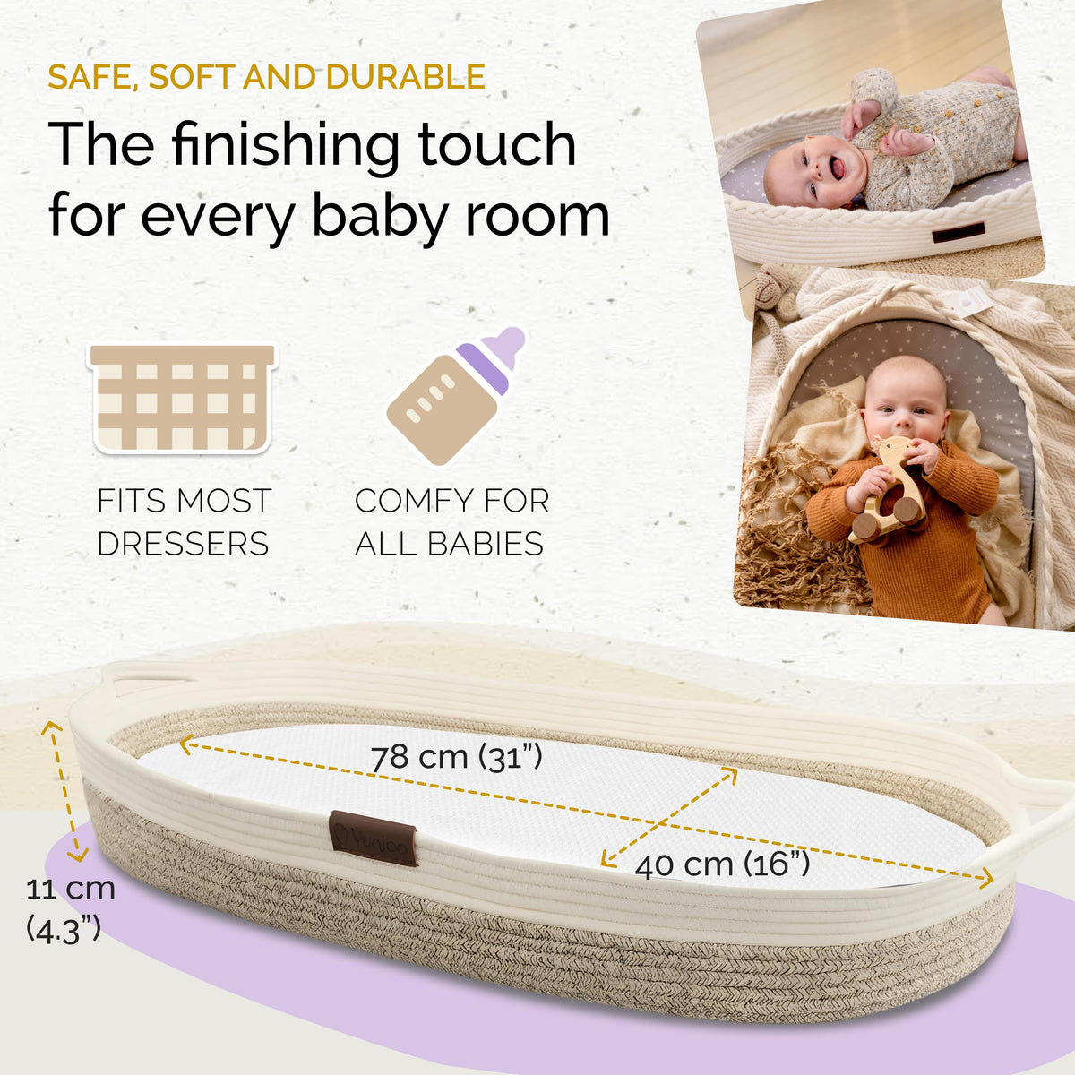 Baby Changing Basket, Portable Diaper Changing Pad S3512