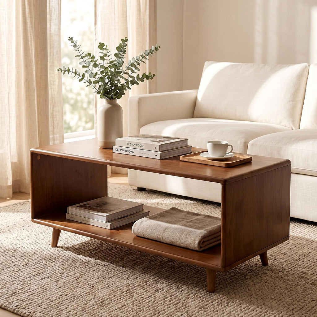 39" Rectangular Solid Wood Coffee Table Y39774
