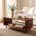 39" Rectangular Solid Wood Coffee Table Y39774