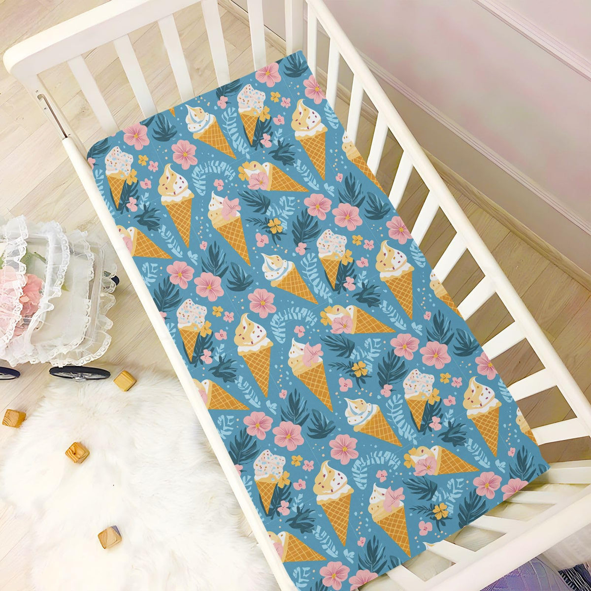 Soft Breathable Microfiber Fitted Crib Sheet Y5274