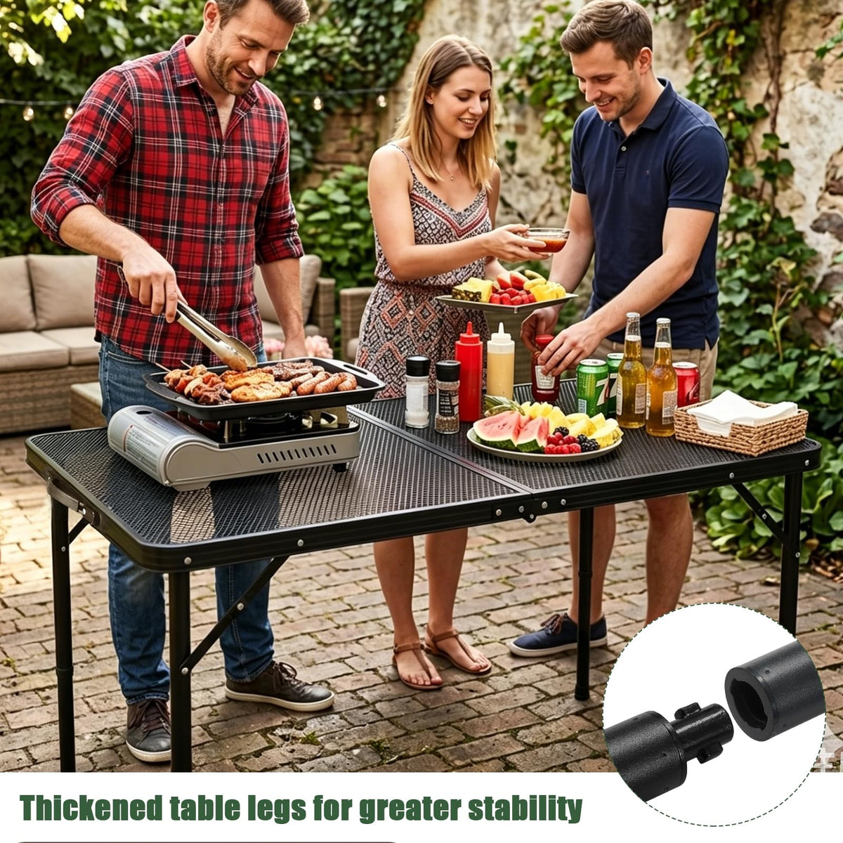 4Ft Metal Folding Camping Table C63763