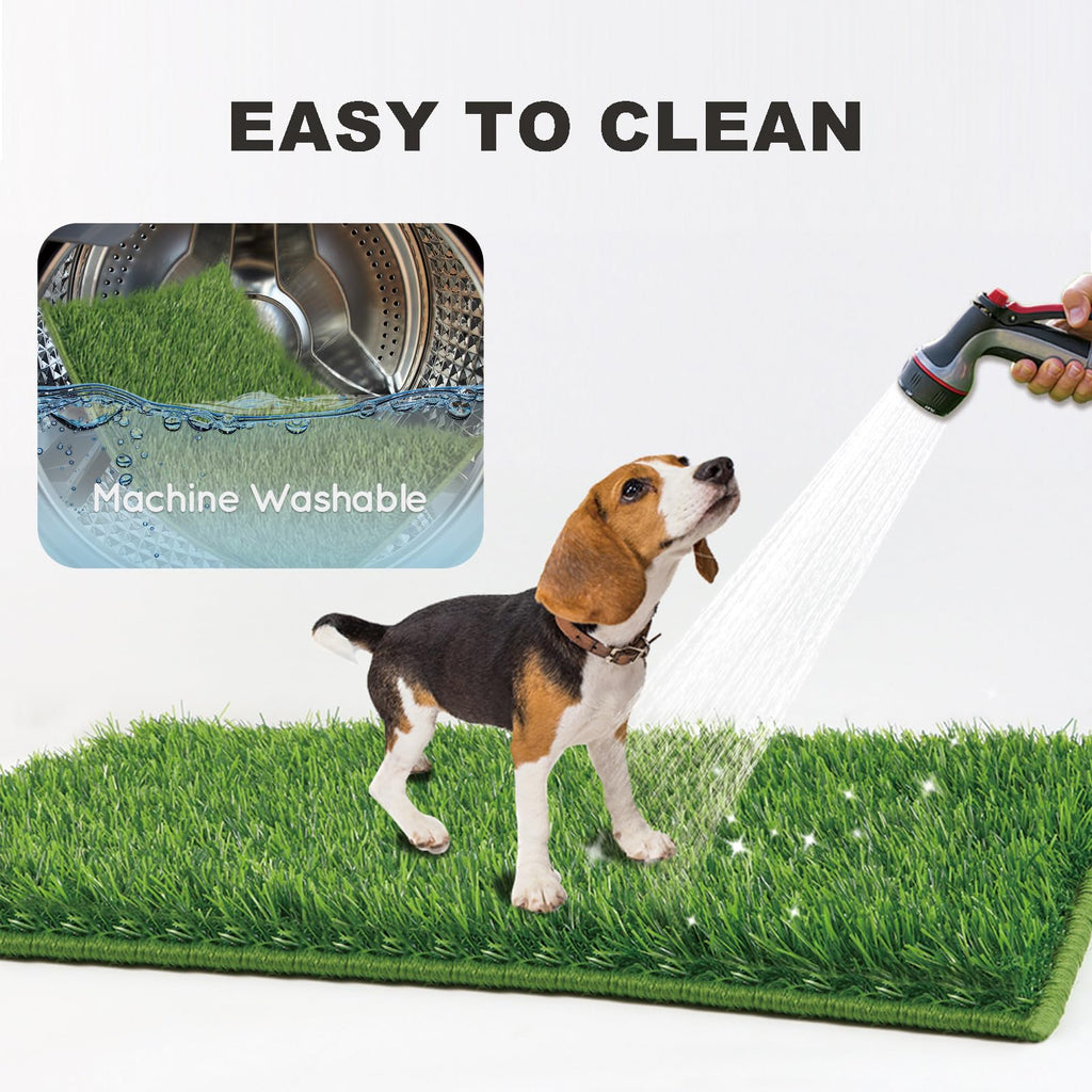 Extra Large Ultra-Absorbent Artificial Grass Pads with Washable Pee Pads 2 Sets T217156