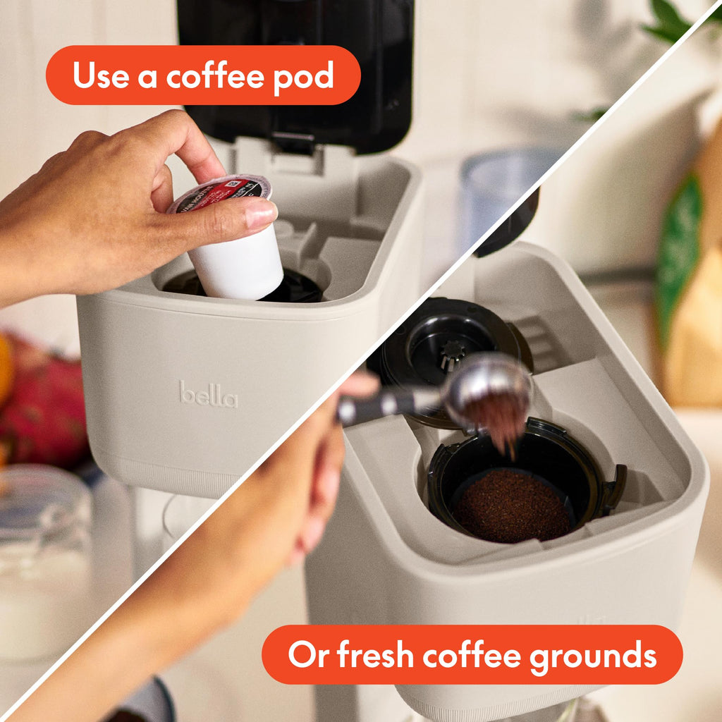 Single Serve Coffee Maker, K Cup & Coffee Ground Compatible P585