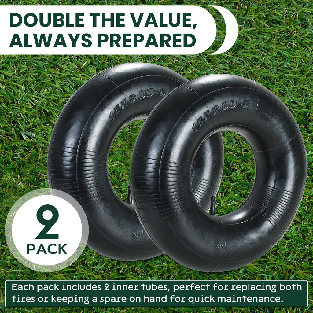 2 Pack 15 x 6.00-6" Inner Tubes with TR-13 Valve Stem V31156
