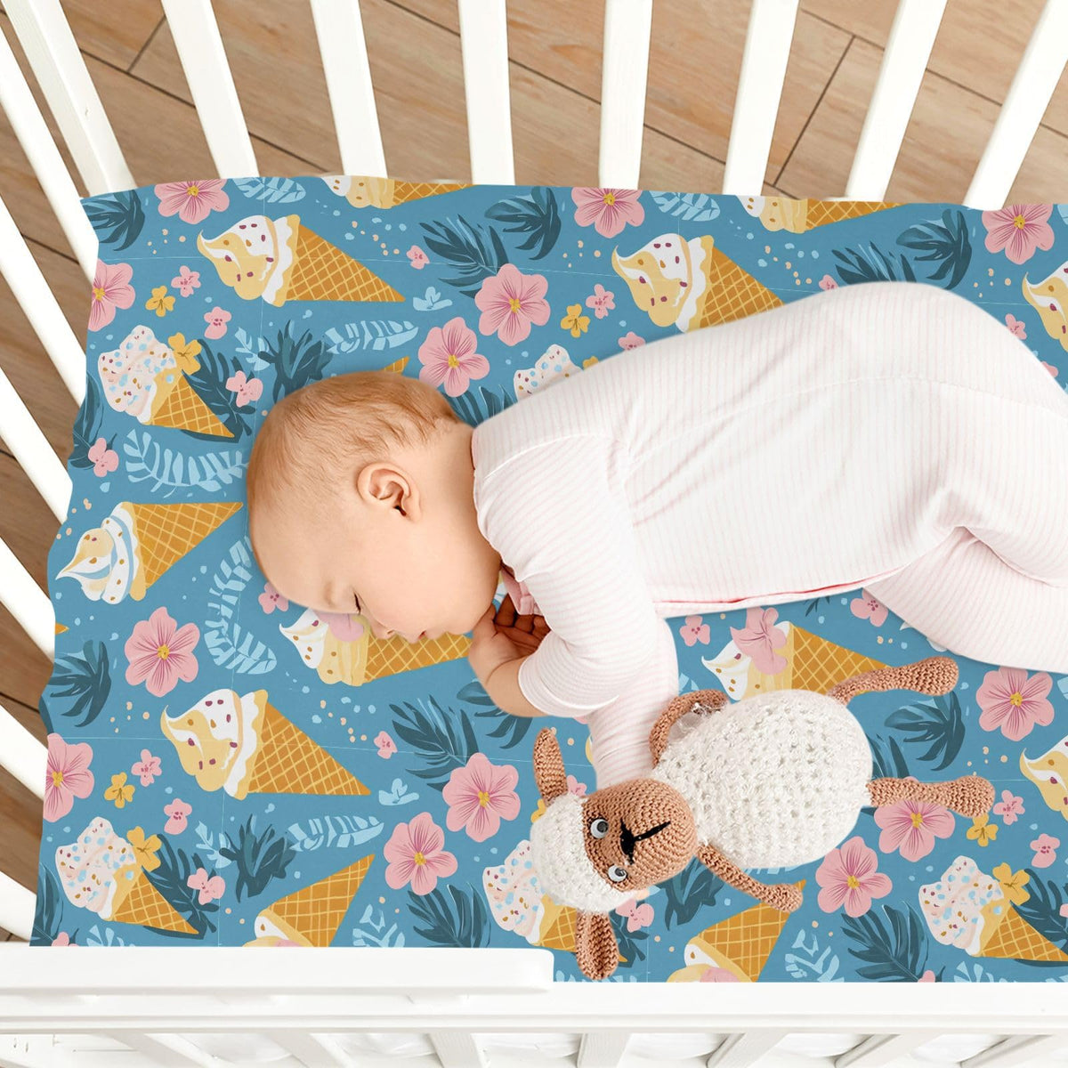 Soft Breathable Microfiber Fitted Crib Sheet Y5274