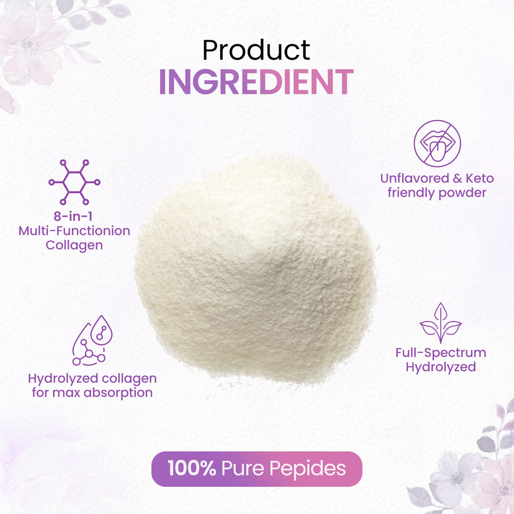 Multi Collagen Peptides Powder 1lb Types I II III V X Y33268