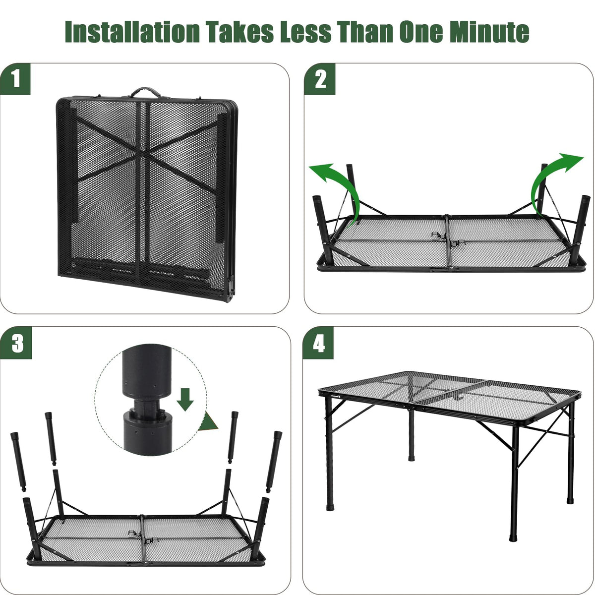 4Ft Metal Folding Camping Table C63763