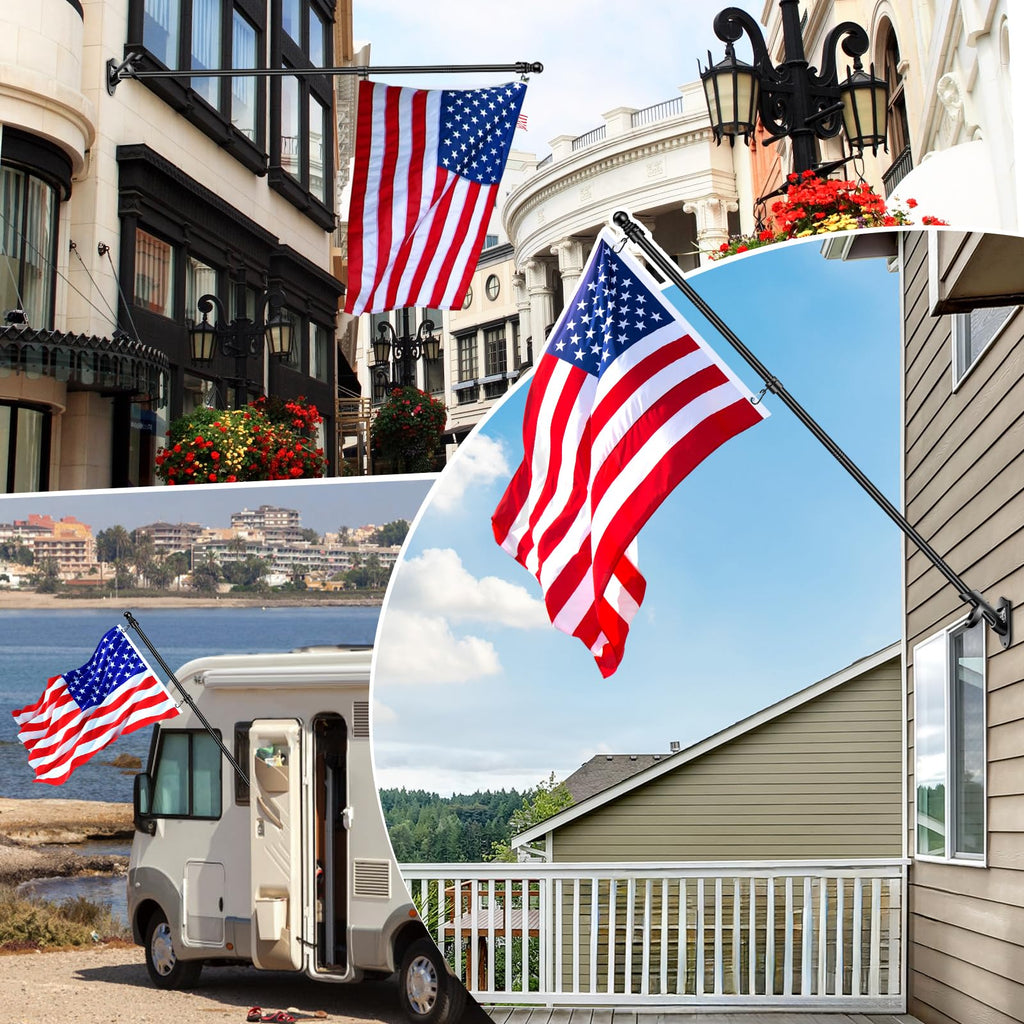 5 FT Stainless Steel Flag Pole Kit with Holder Bracket Q935