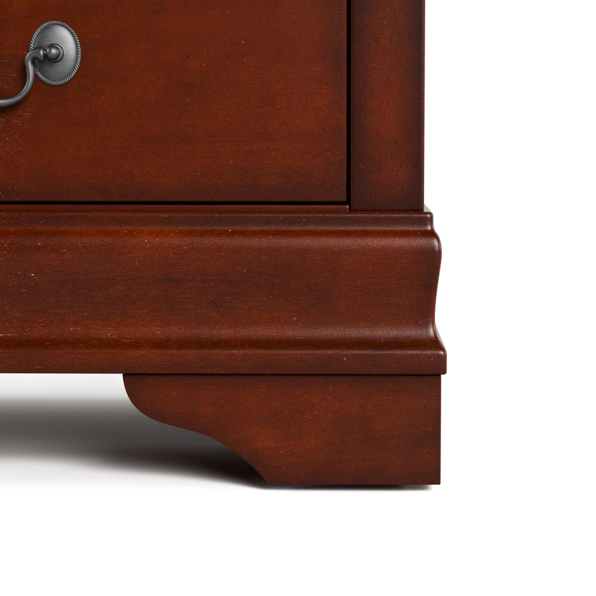 Solid Wood Nightstand with Drawers and Antique Nickle Handles S766