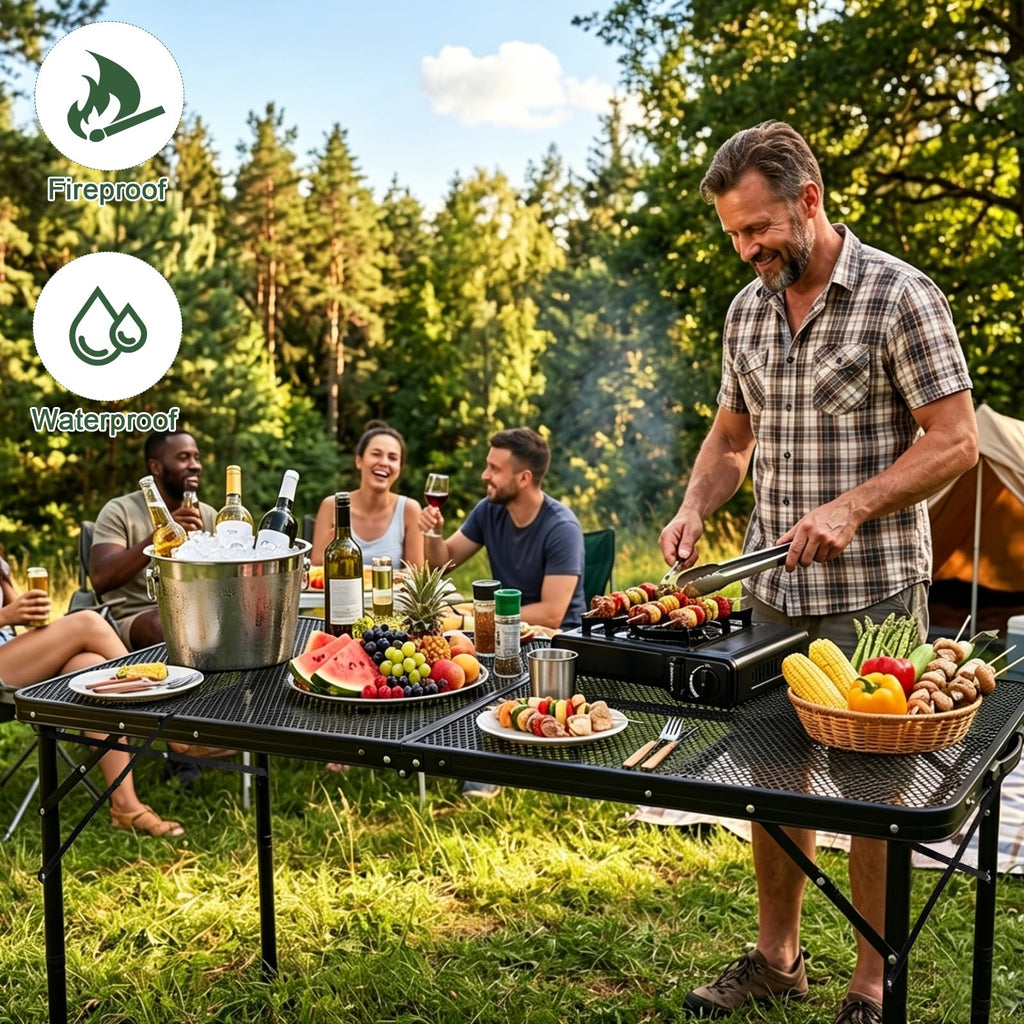 4Ft Metal Folding Camping Table C63763