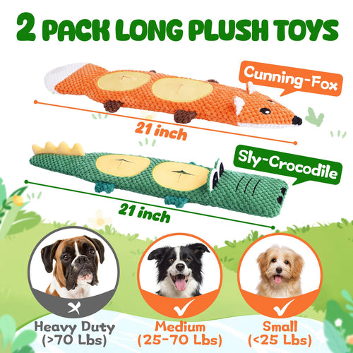 2 Pack No Stuffing Squeaky Dog Toys W1316