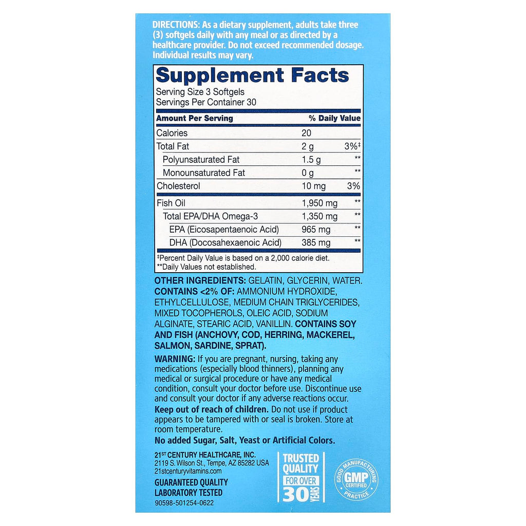 Fish Oil Softgels 90 Count B793