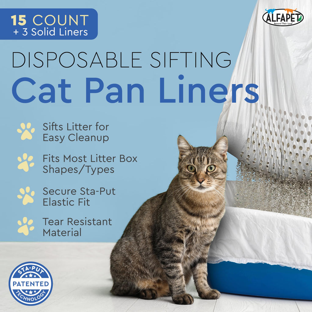 Jumbo 15 Count Pack of 5 Cat Litter Box Liners J7810