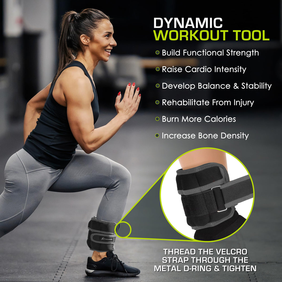 Ankle Wrist Arm Leg Weights Set of 2 Adjustable Strap K889735