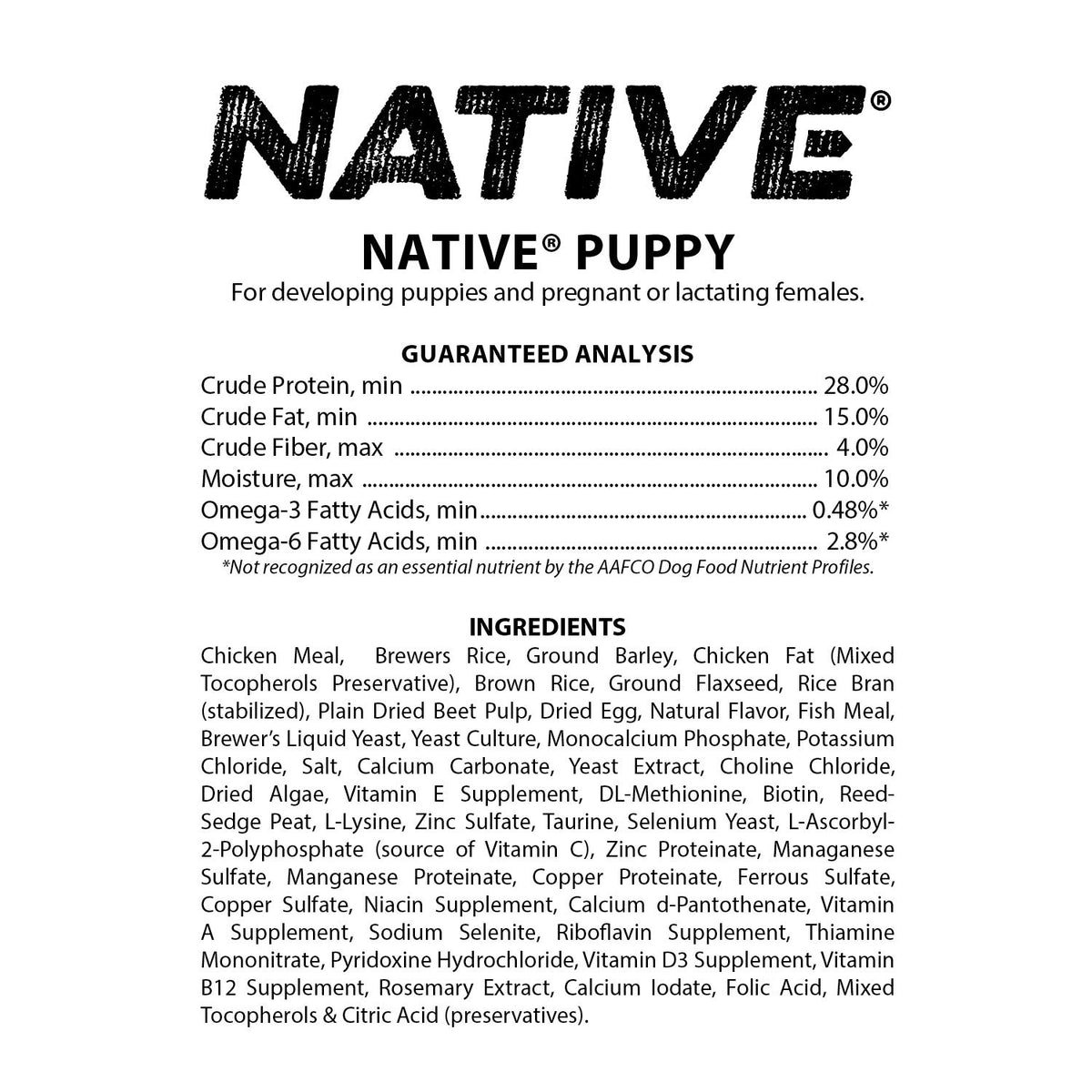 Chicken Meal and Rice Puppy Food 40 Pound Bag S413151