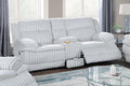 Light Gray Corduroy Manual Motion Loveseat T131480