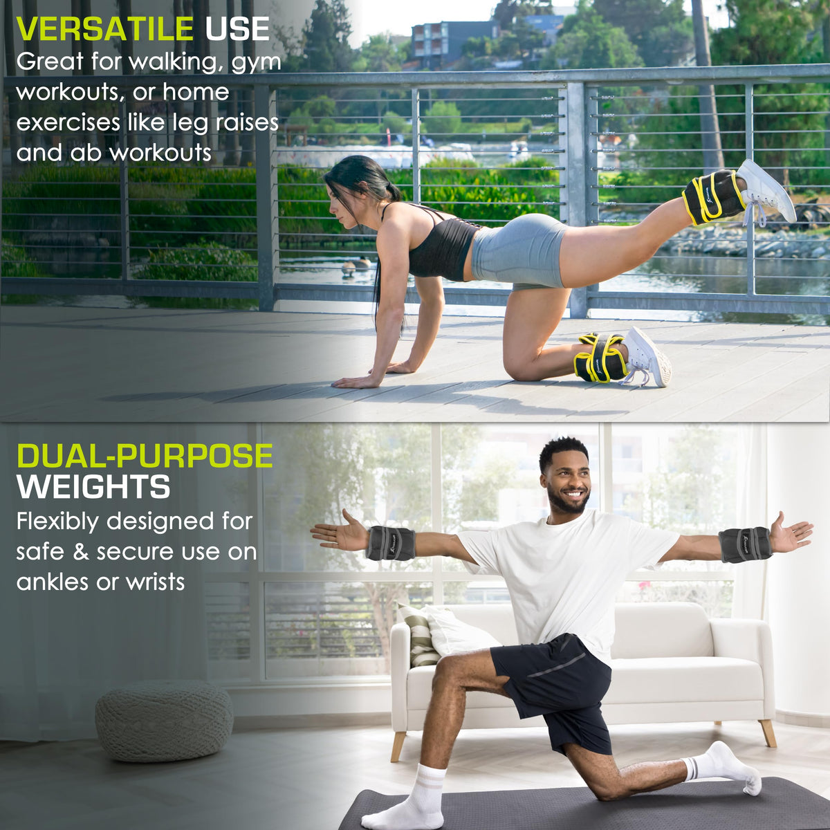 Ankle Wrist Arm Leg Weights Set of 2 Adjustable Strap K889735