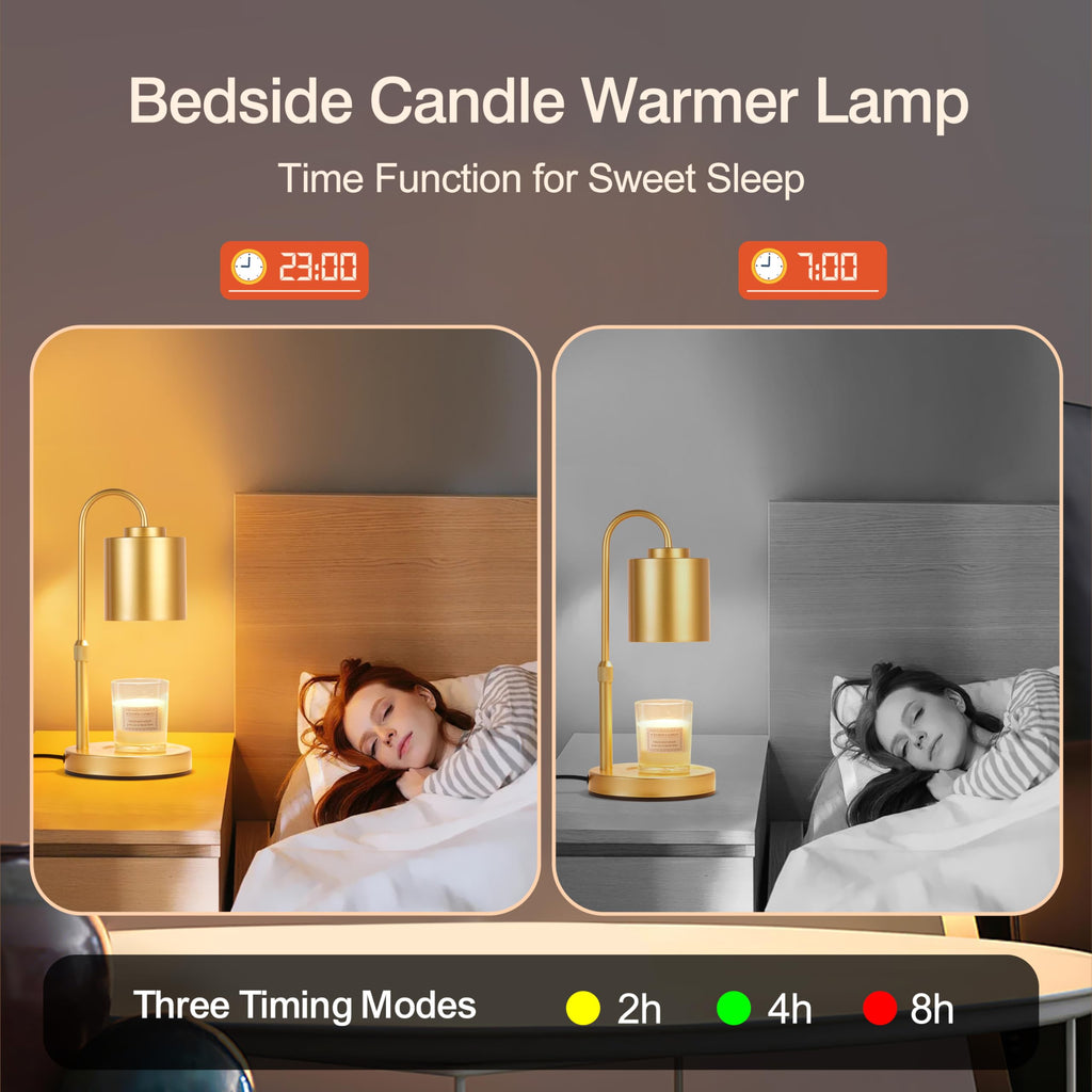 Height Adjustable Electric Candle Warmer Lamp with Timer & Dimmer X78493