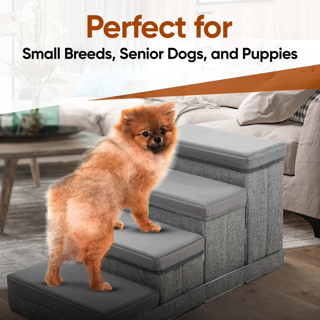 Foldable Pet Stairs with Storage N25306