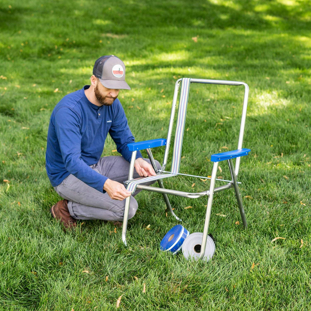 UV-Resistant Polypropylene Lawn Chair Webbing 2 1/4" x 50' R109205