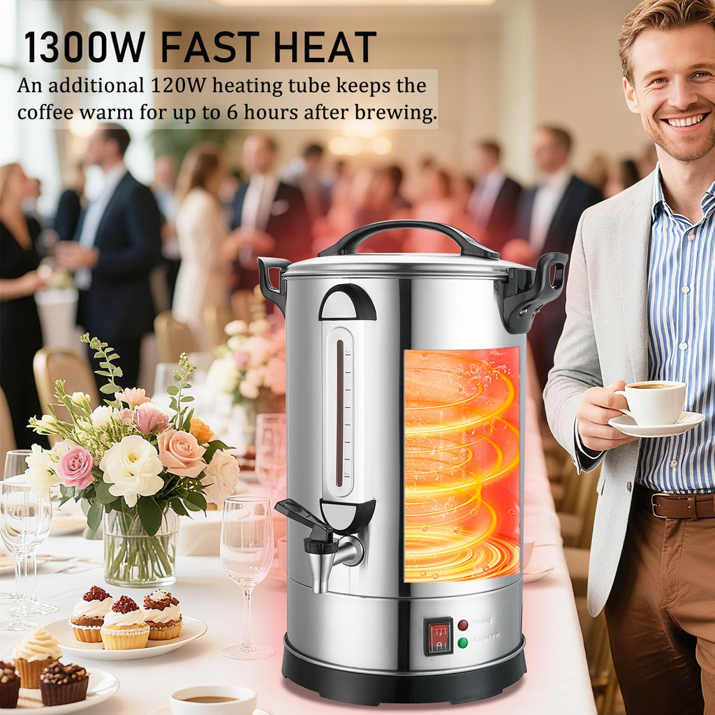100 Cup Stainless Steel Commercial Coffee Urn Y159