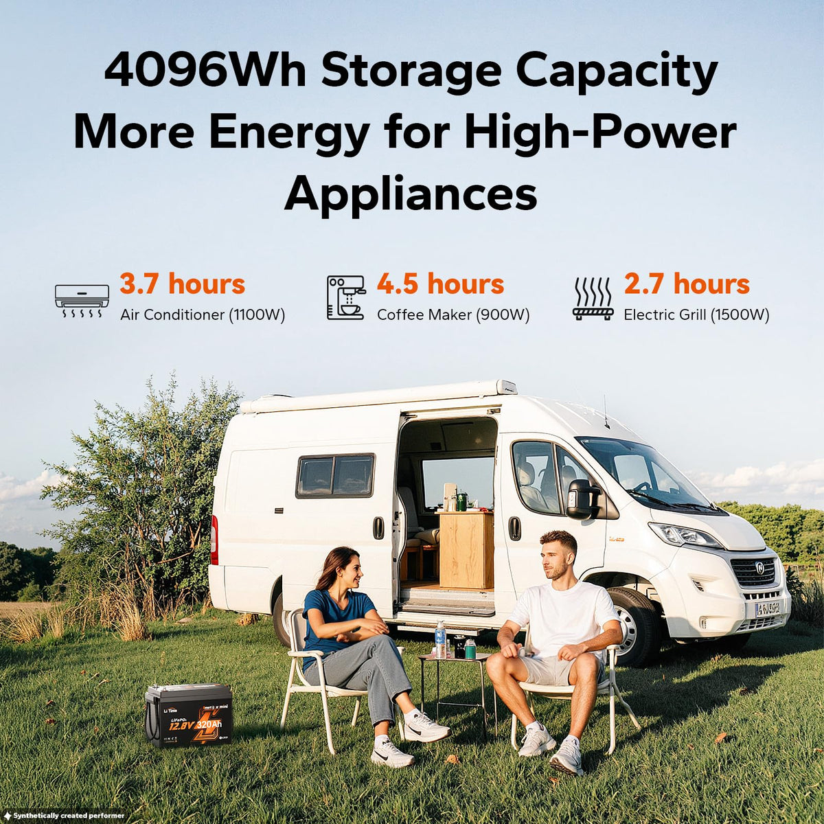 12V 320Ah Mini LiFePO4 Battery with Bluetooth S972813
