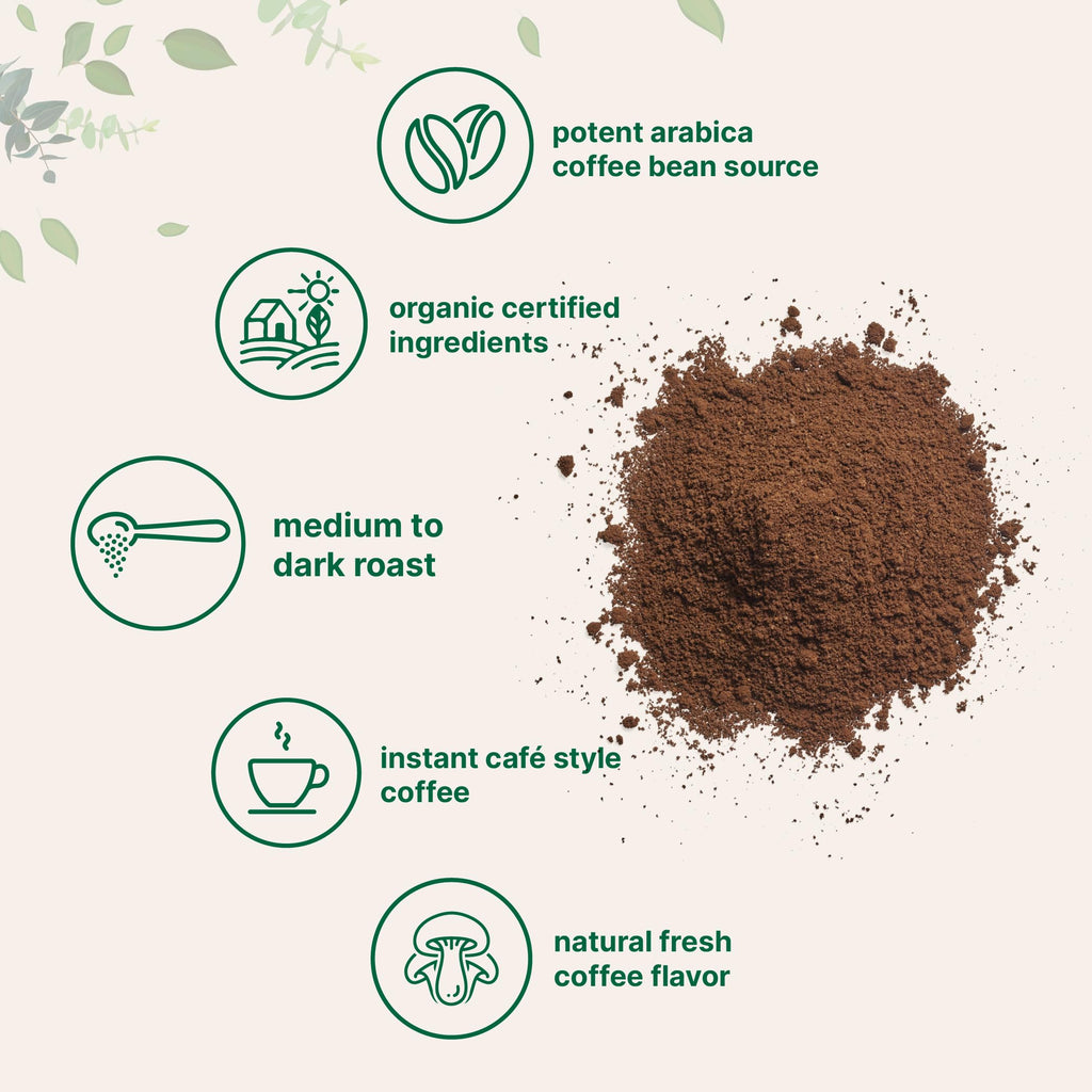 Organic Instant Coffee 1lb Powder Medium to Dark Roast A419886