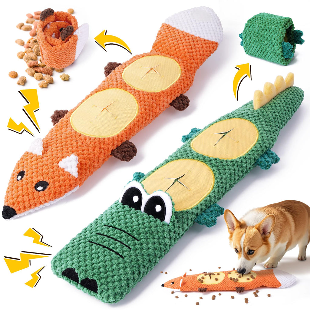 2 Pack No Stuffing Squeaky Dog Toys W1316