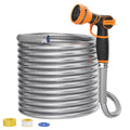 100ft Stainless Steel Garden Hose with Spray Nozzle J3097