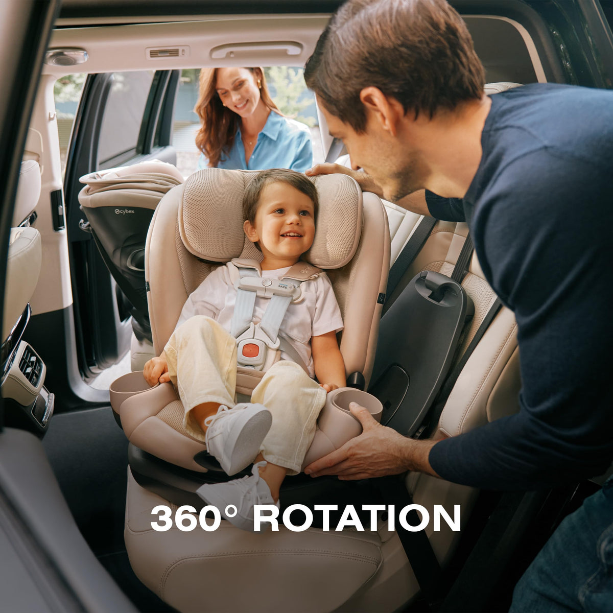 Rotating All-in-One Convertible Car Seat, Almond Beige K77795