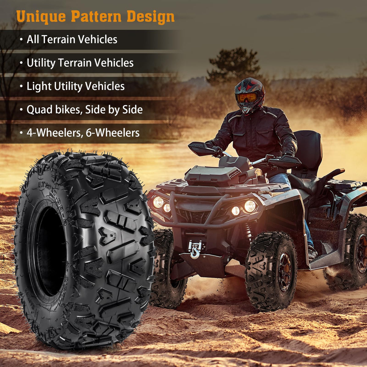 19x7-8 All-Terrain ATV UTV Tires 2 PCS U358526