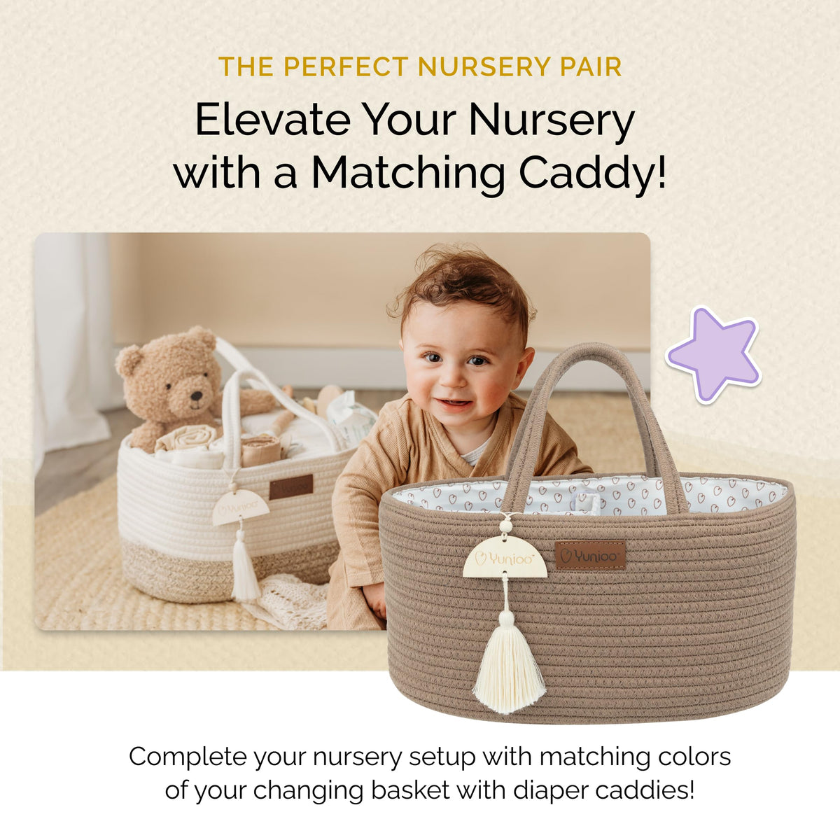 Baby Changing Basket, Portable Diaper Changing Pad S3512