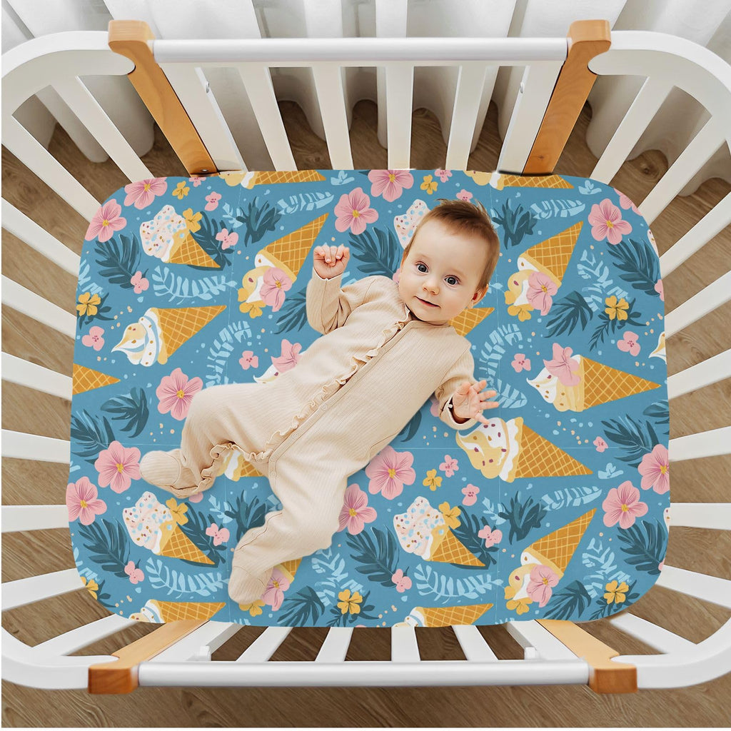 Soft Breathable Microfiber Fitted Crib Sheet Y5274