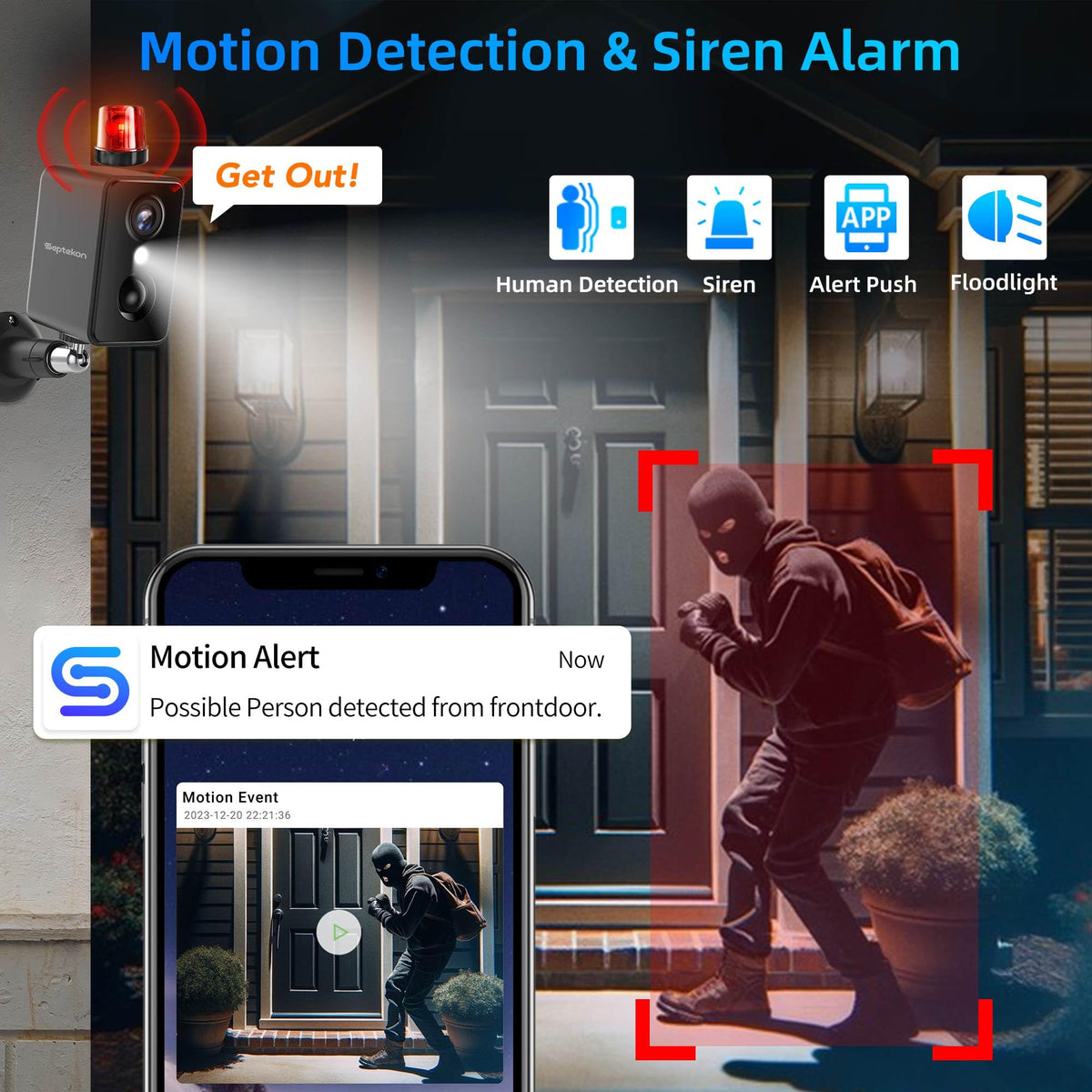 2K Wireless Outdoor Security Cameras 4 Pack Y92549